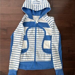 Lululemon Athletica Blue and White Zip-Up Jacket